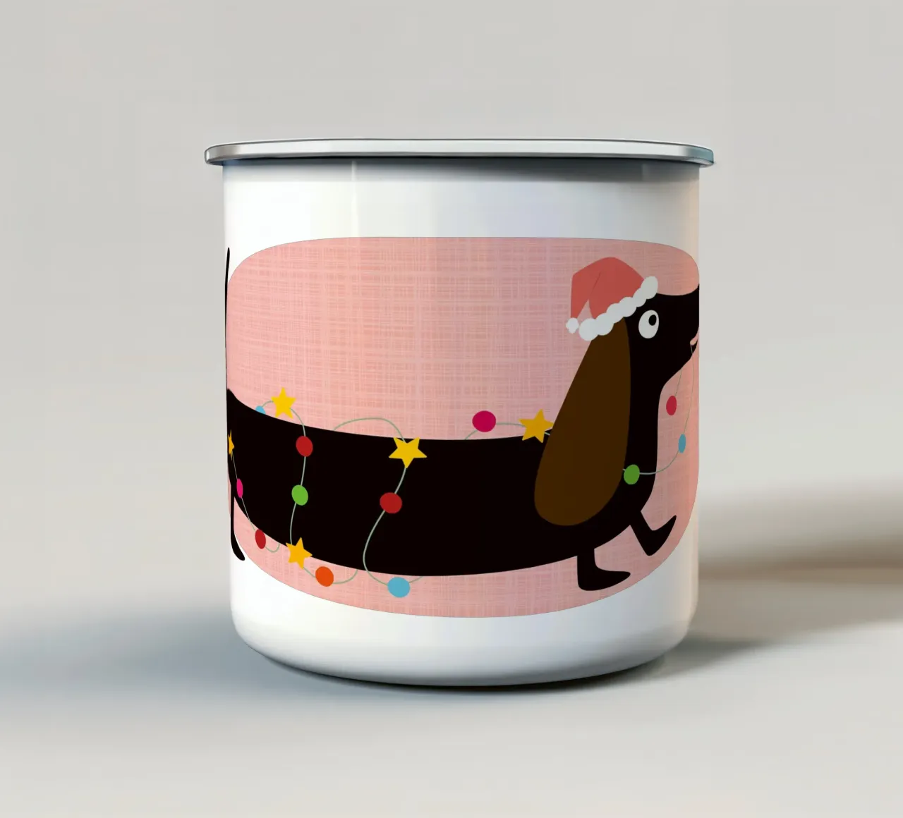 Bassotto di Natale tazza in smalto da FrauFrüchtnicht
