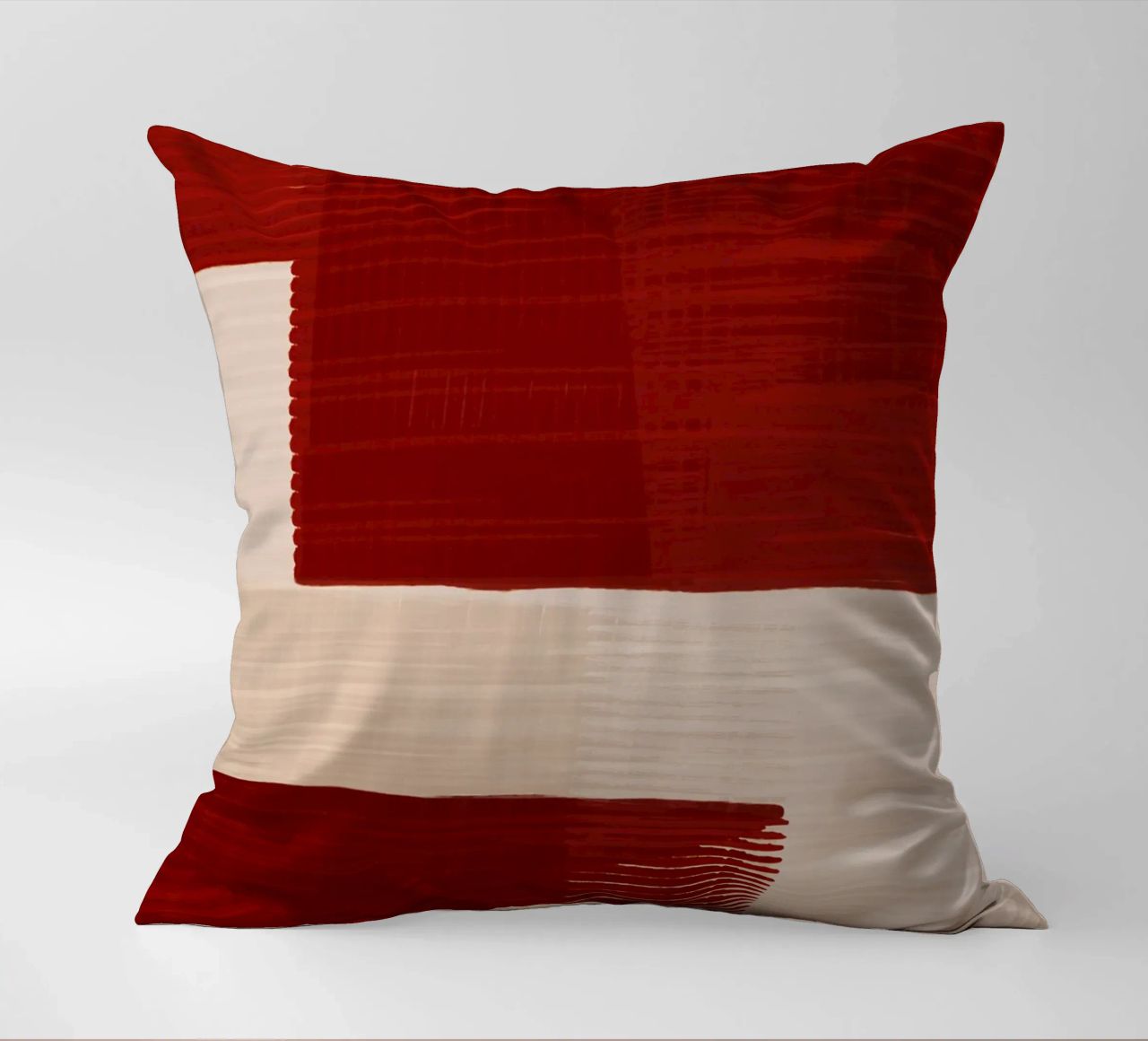Shutter Studies 2 | Red & Neutral Cream cuscino da sabidussi