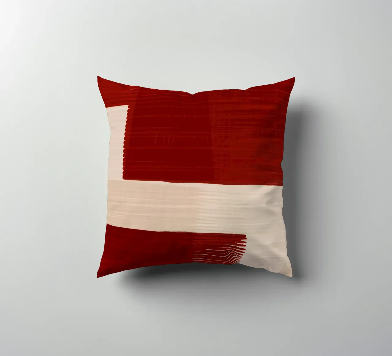 Shutter Studies 2 | Red & Neutral Cream cuscino da sabidussi