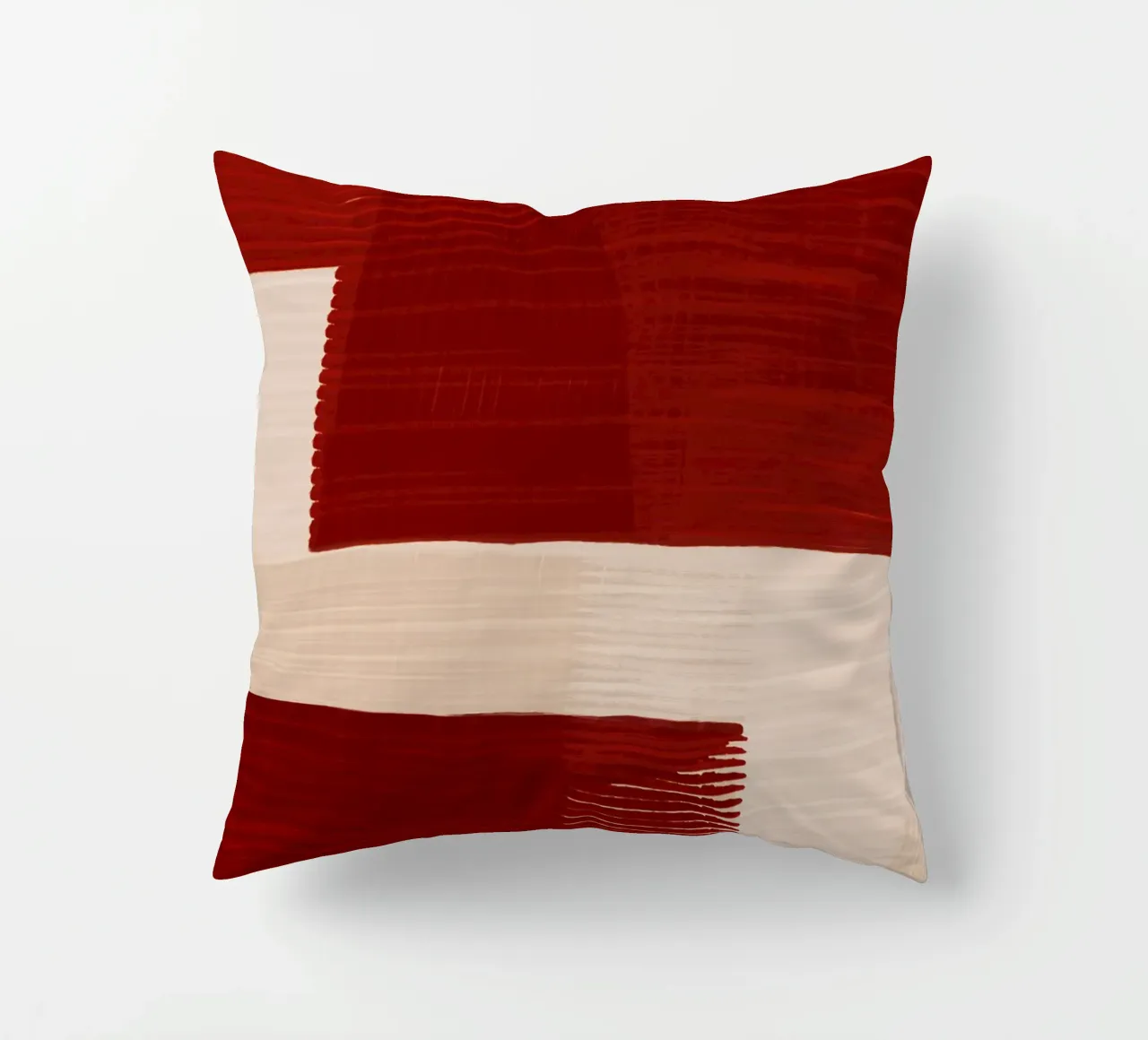 Shutter Studies 2 | Red & Neutral Cream cuscino da sabidussi