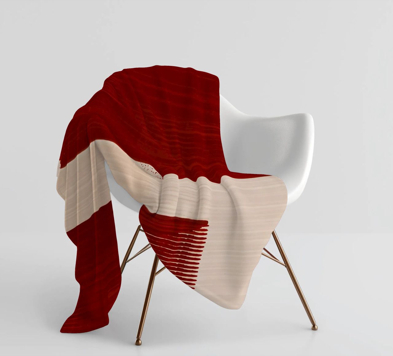 Shutter Studies 2 | Red & Neutral Cream Fleecedecke von sabidussi