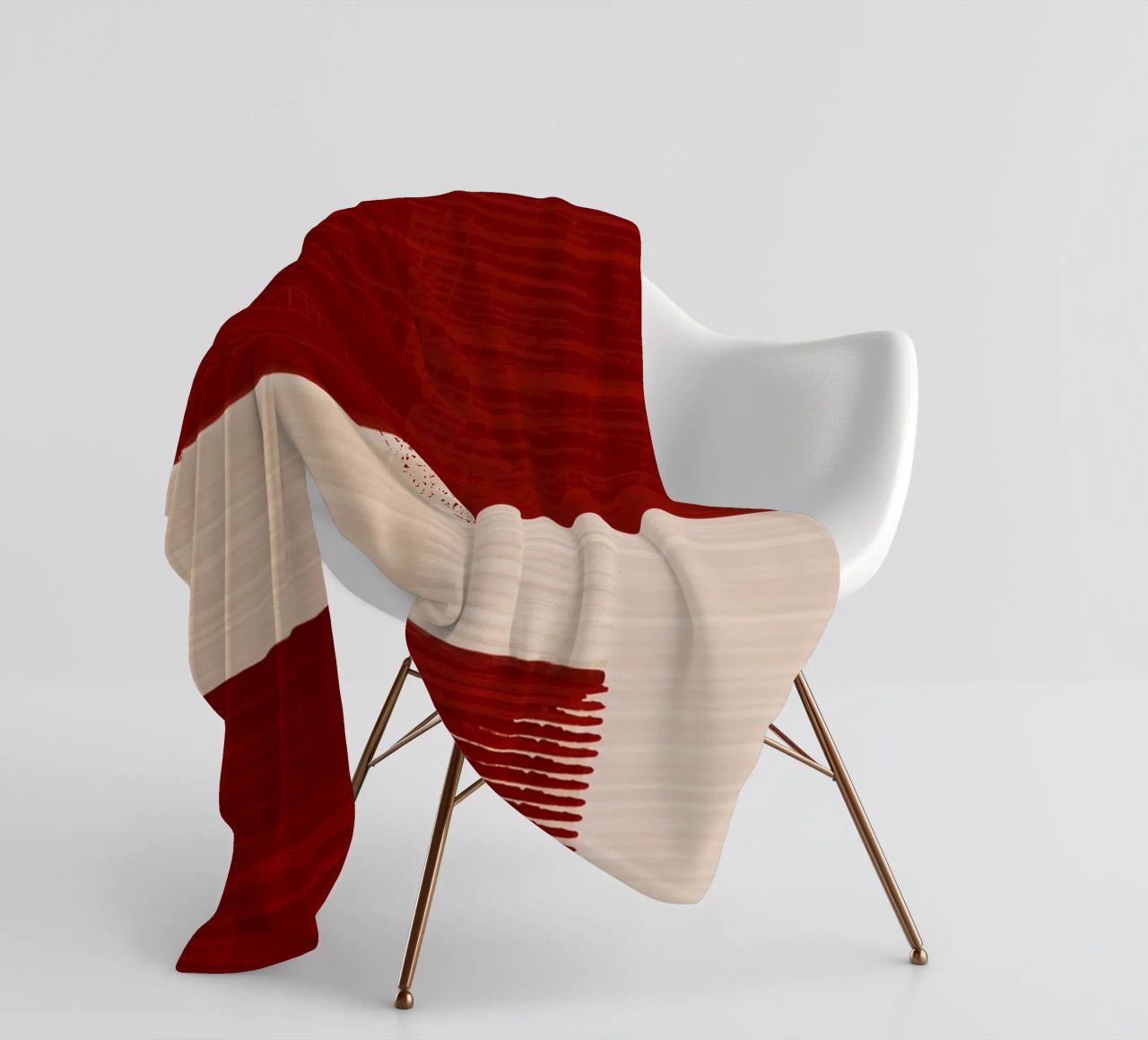 Shutter Studies 2 | Red & Neutral Cream Fleecedecke von sabidussi