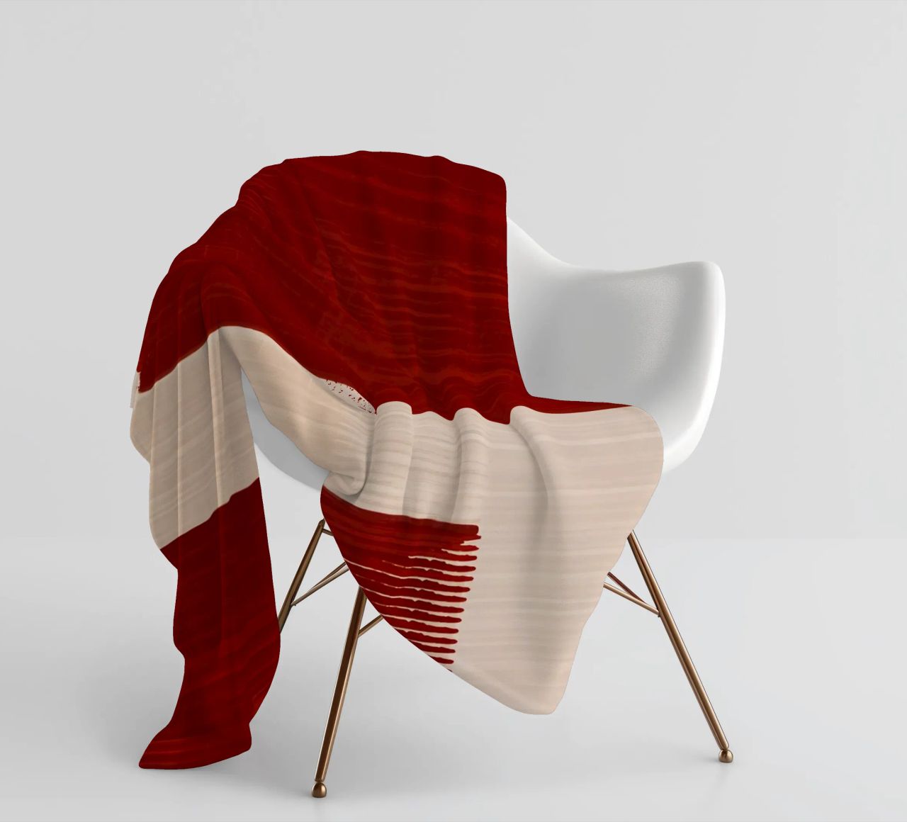Shutter Studies 2 | Red & Neutral Cream Fleecedecke von sabidussi