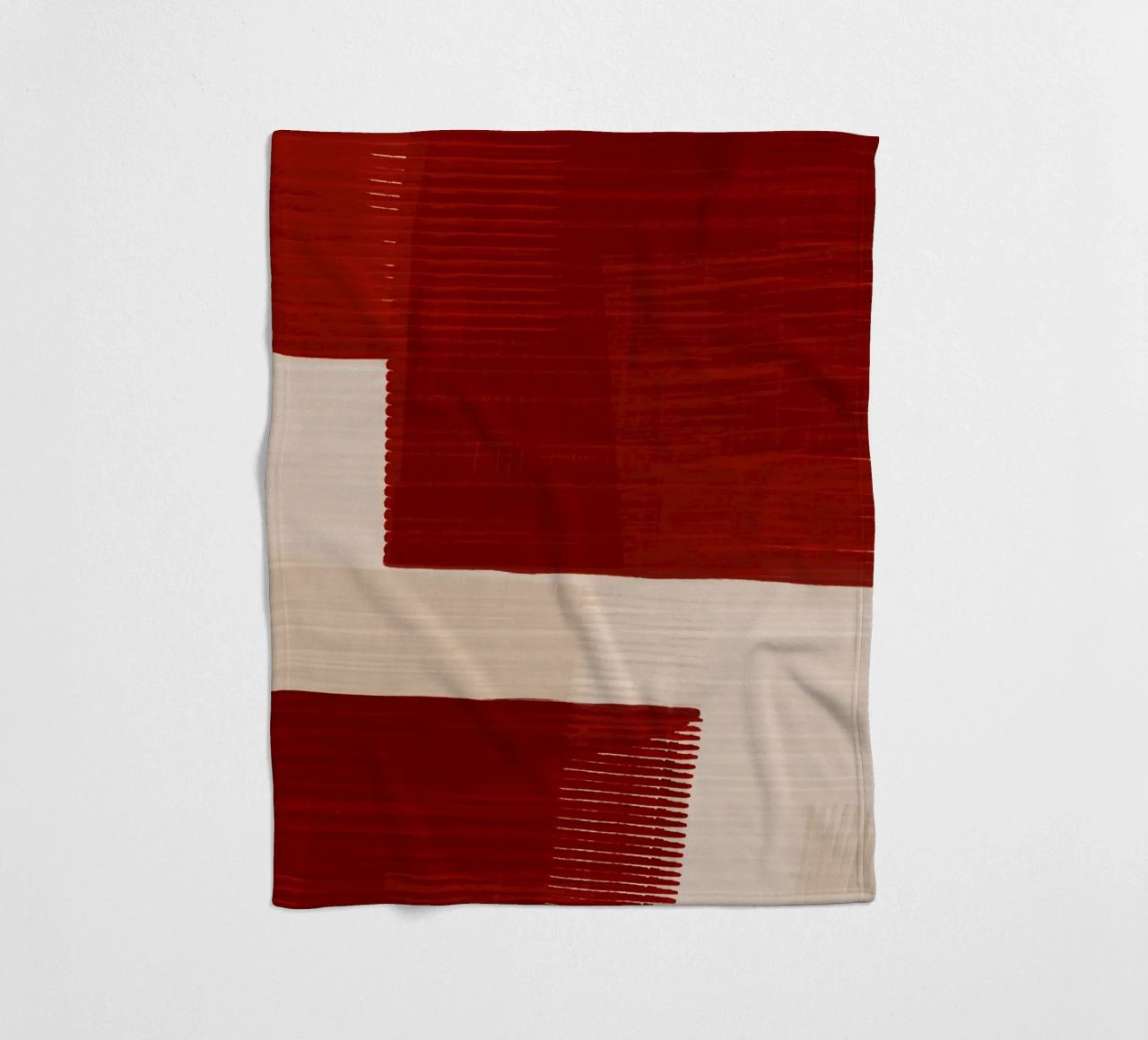 Shutter Studies 2 | Red & Neutral Cream Fleecedecke von sabidussi