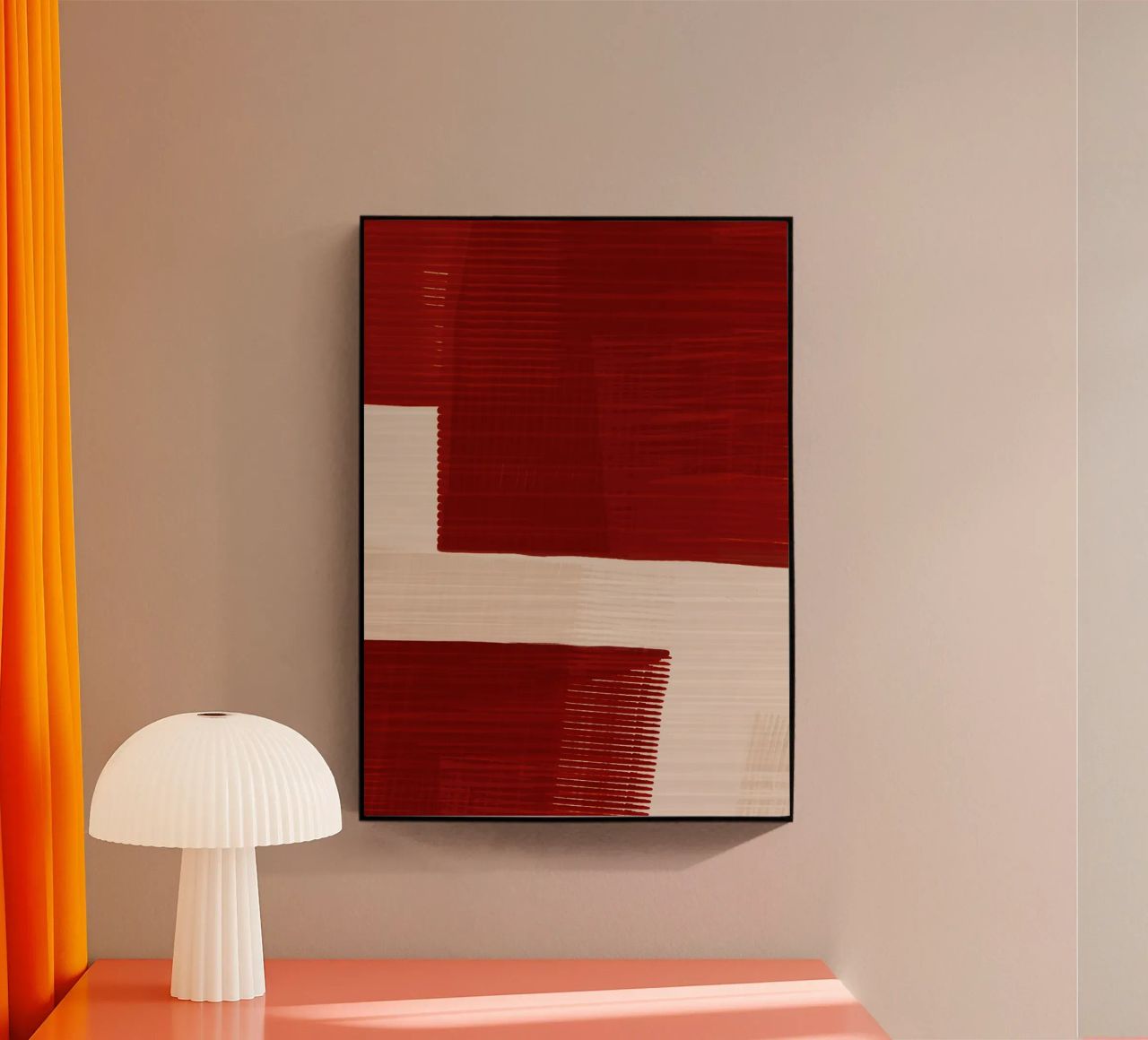 Shutter Studies 2 | Red & Neutral Cream Acryl-Glas von sabidussi