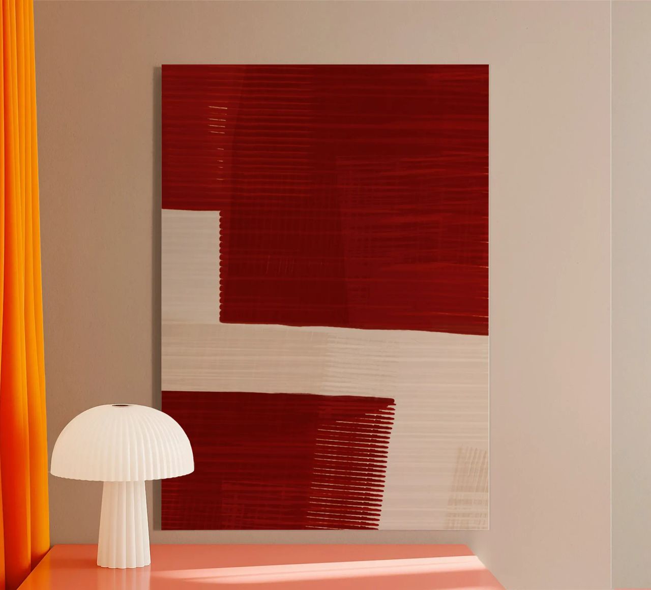 Shutter Studies 2 | Red & Neutral Cream Acryl-Glas von sabidussi