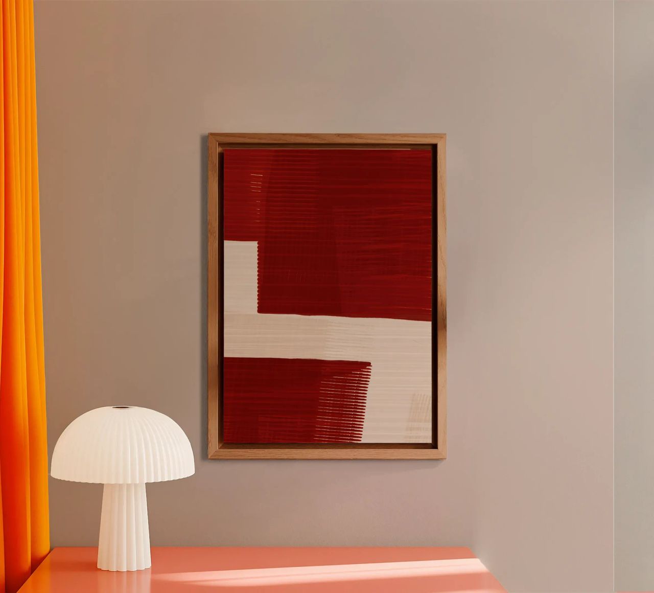 Shutter Studies 2 | Red & Neutral Cream alluminio dibond da sabidussi