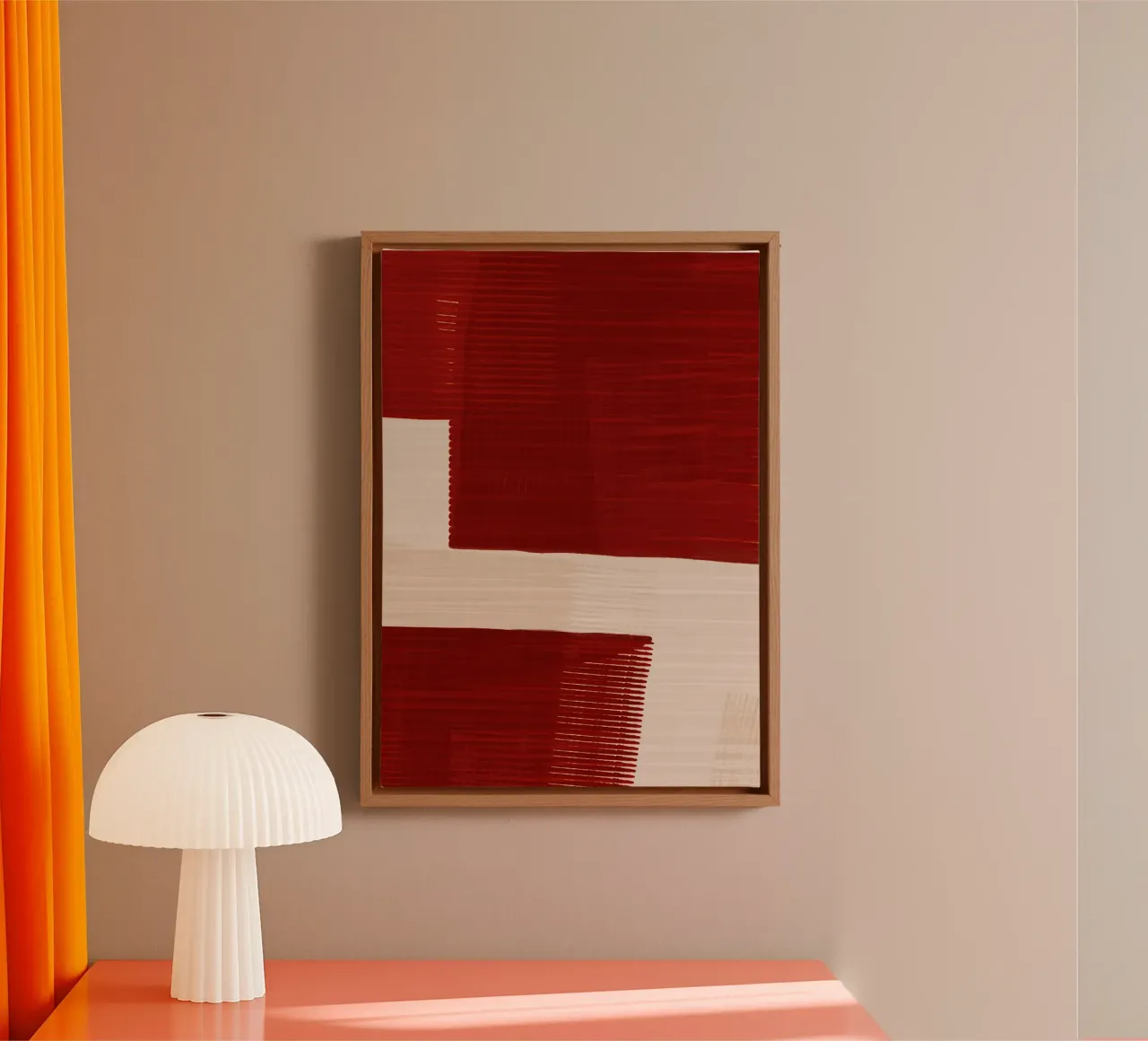 Shutter Studies 2 | Red & Neutral Cream tela da sabidussi