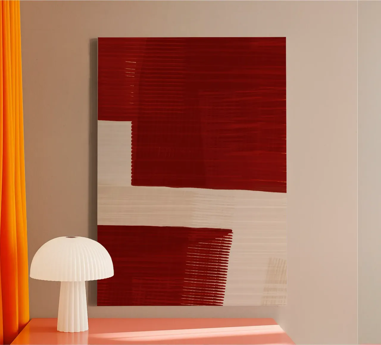 Shutter Studies 2 | Red & Neutral Cream tela da sabidussi
