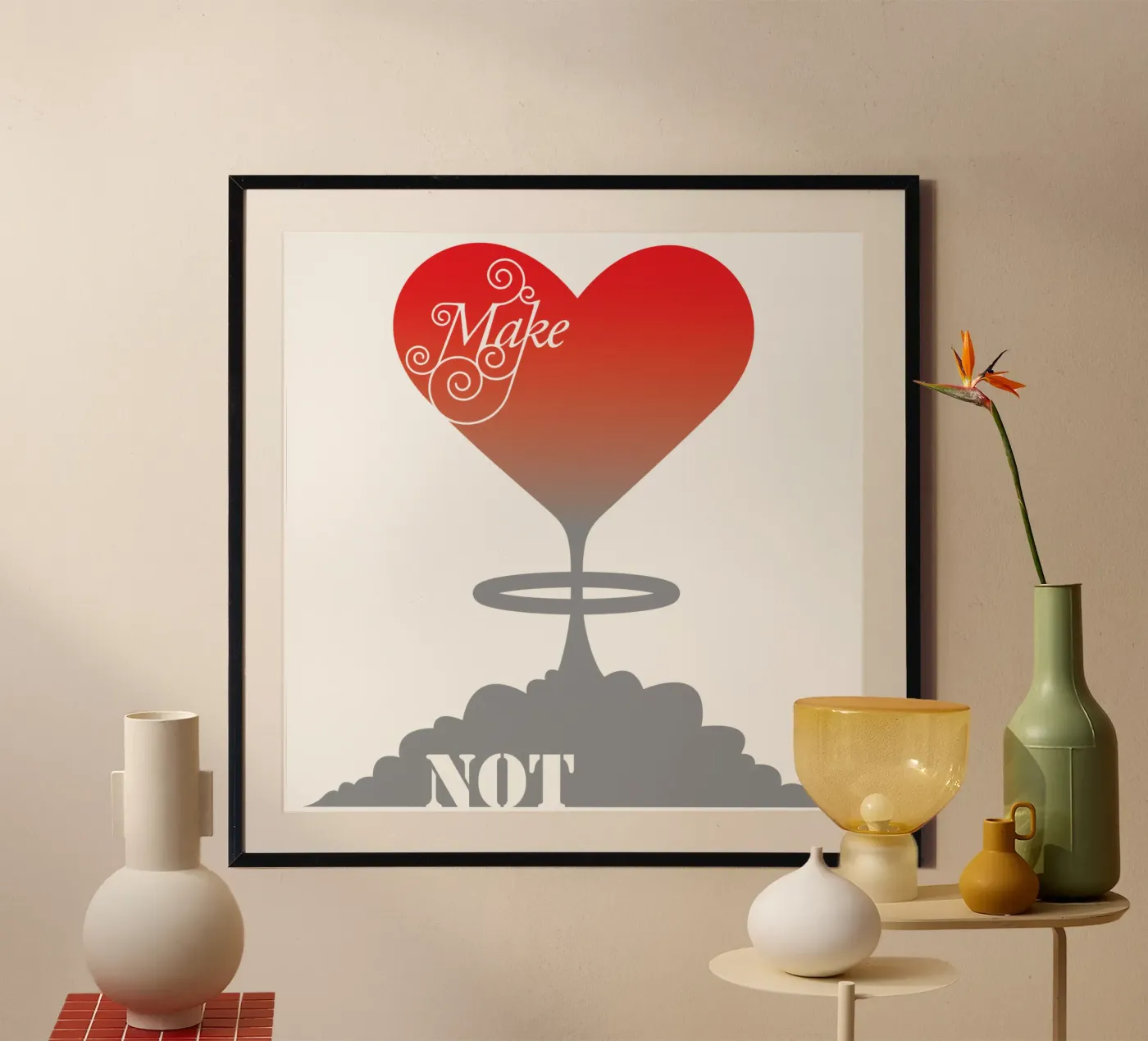 Make Love, Not War poster by Thomas Fuchs