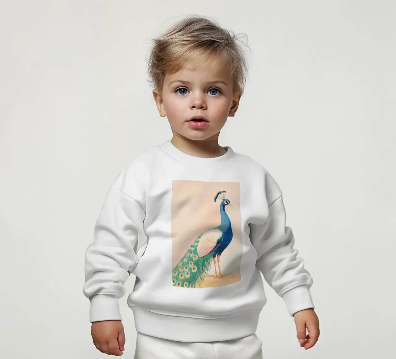 Pavone colorato felpa neonato da Melloi Art Print