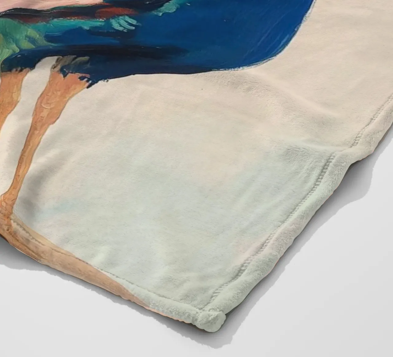 Pavone colorato coperta in pile da Melloi Art Print