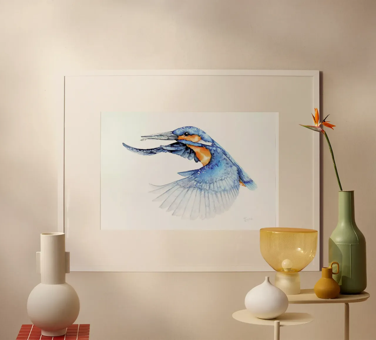 Kingfisher carta hahnemühle da Karolina Kijak