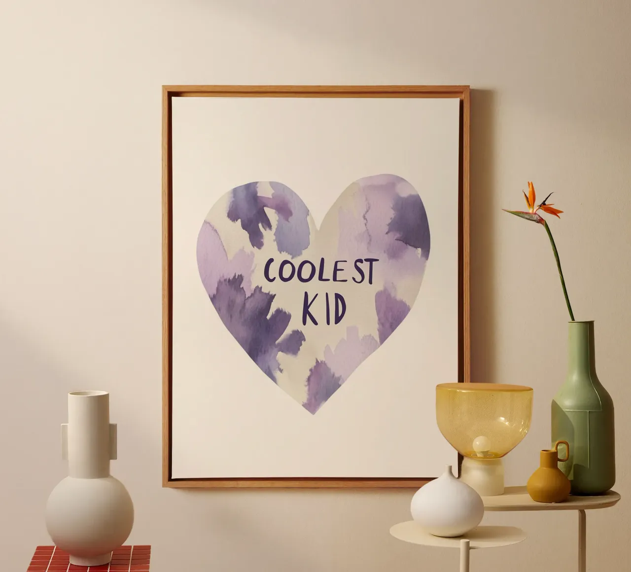 Coolest Kid canvas met Baklijst van treechild