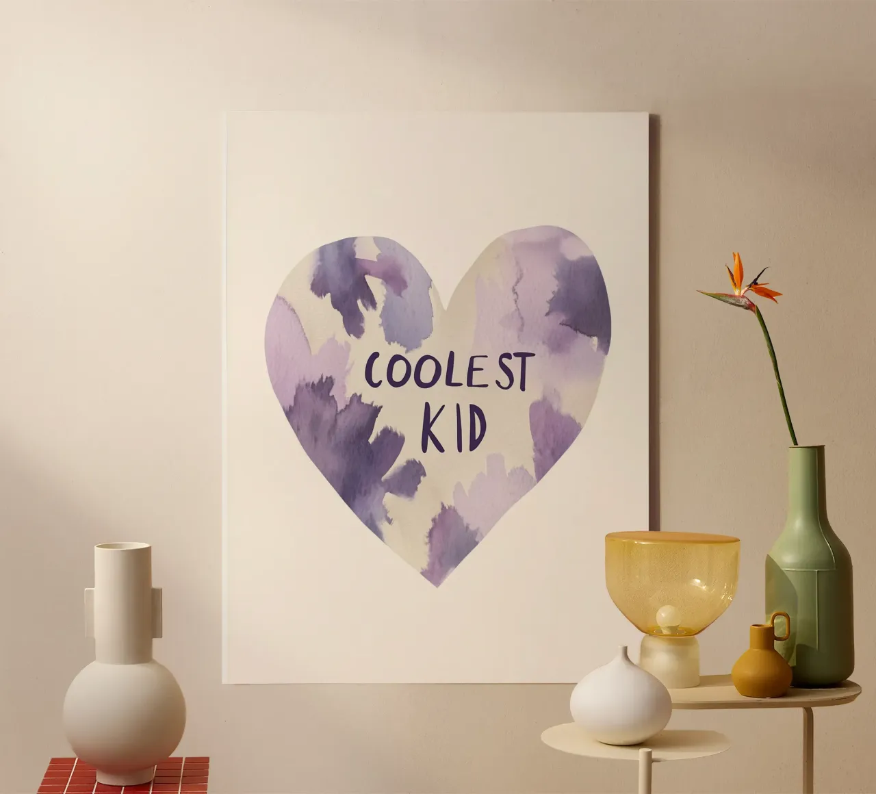 Coolest Kid canvas met Baklijst van treechild