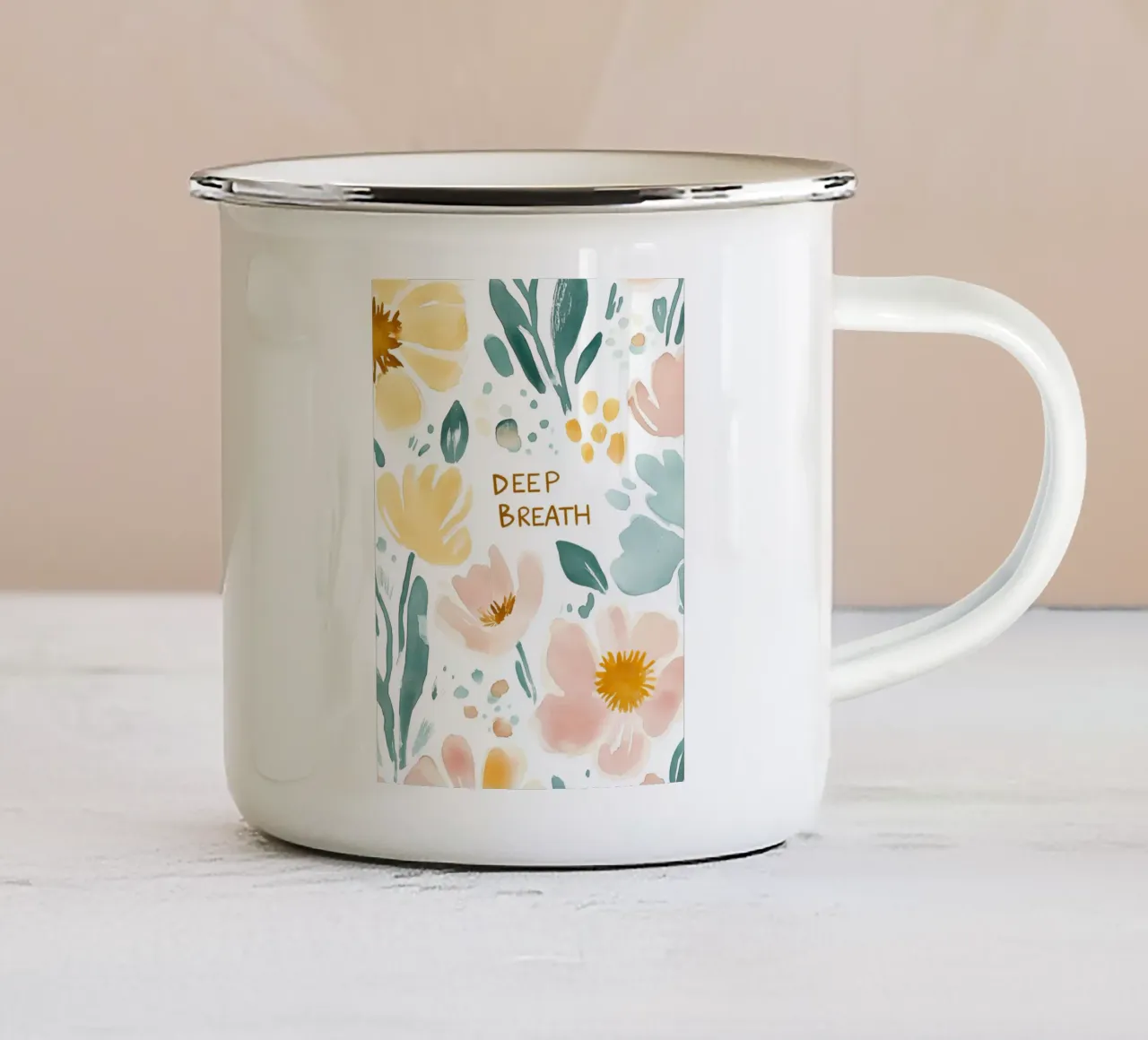 Deep Breath No 2 Emaille Tasse von treechild