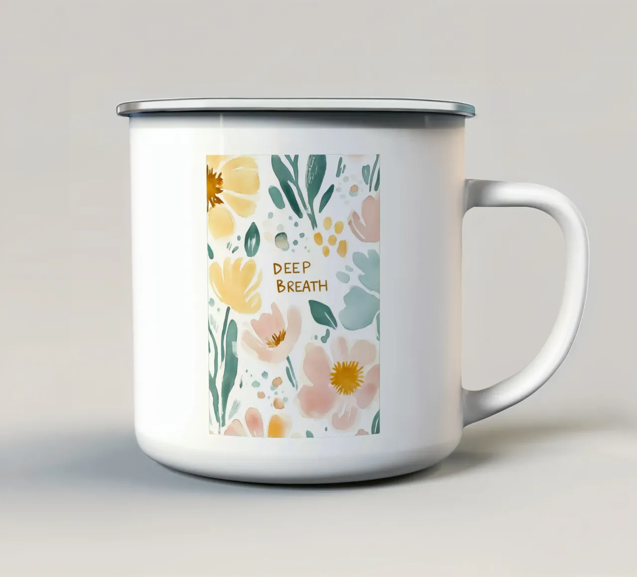 Deep Breath No 2 Emaille Tasse von treechild
