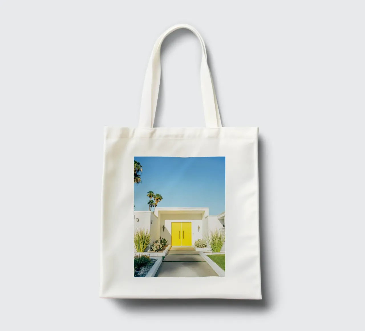 Yellow Door tote bag by patiphotography