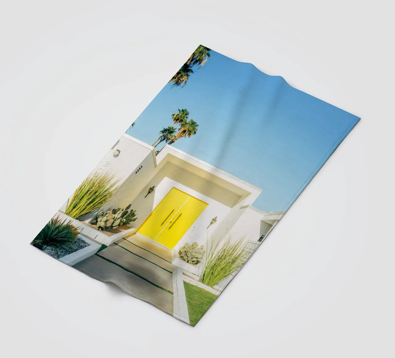 Yellow Door fleece blanket by patiphotography