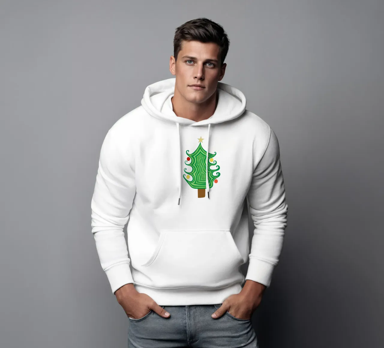 Albero di Natale giocoso felpa con cappuccio da Atelier_SousleMont