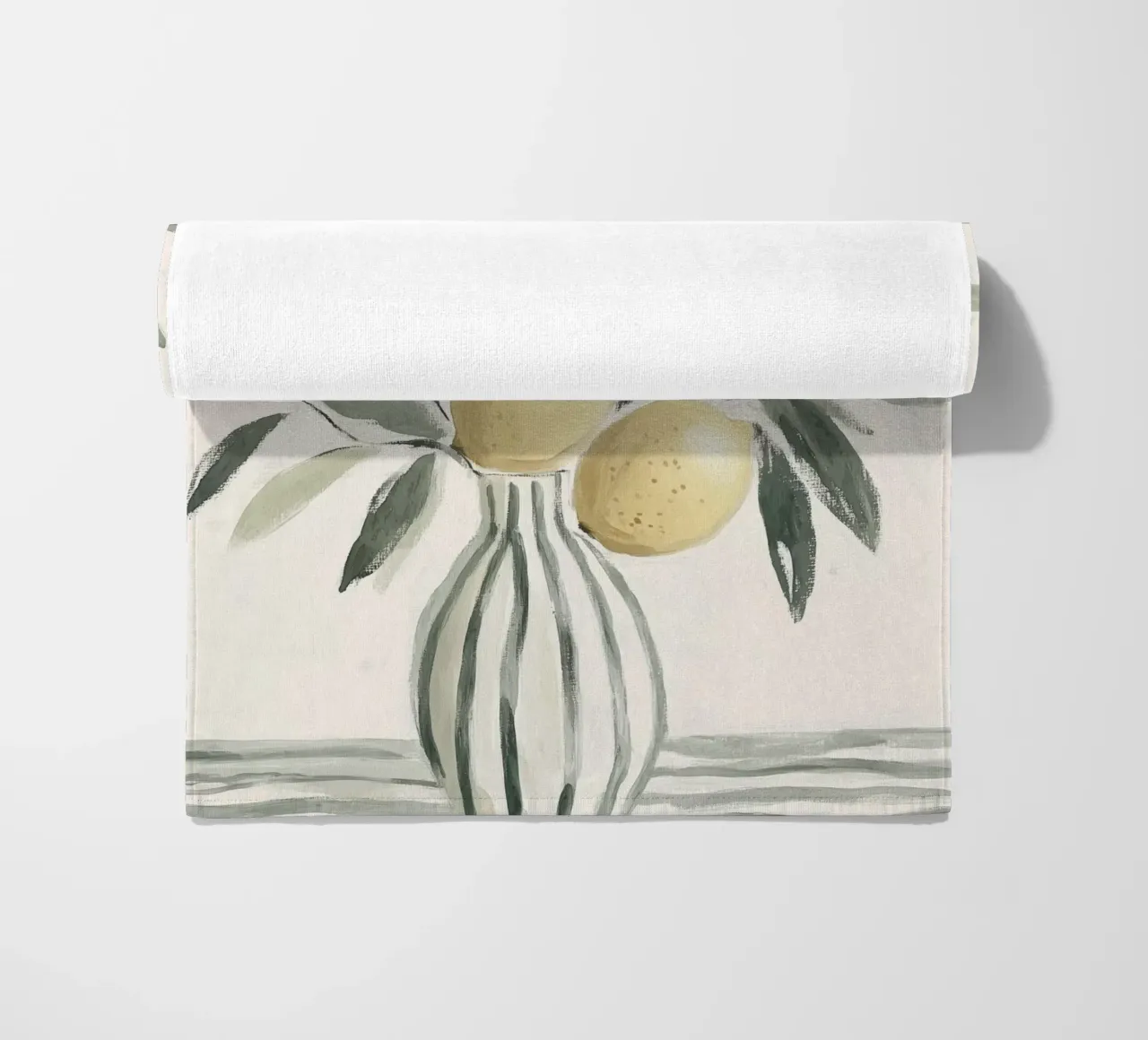Alberi di limone in vaso telo mare da Melloi Art Print