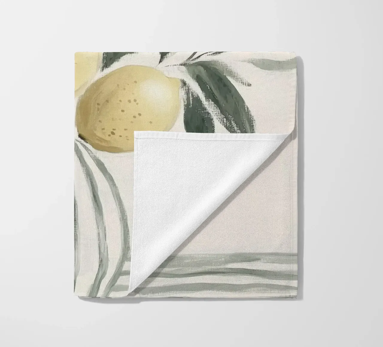 Alberi di limone in vaso telo mare da Melloi Art Print