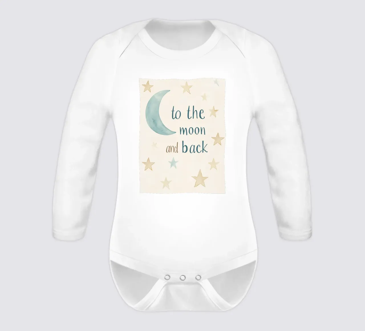 To The Moon And Back No 3 body neonato maniche lunghe da treechild