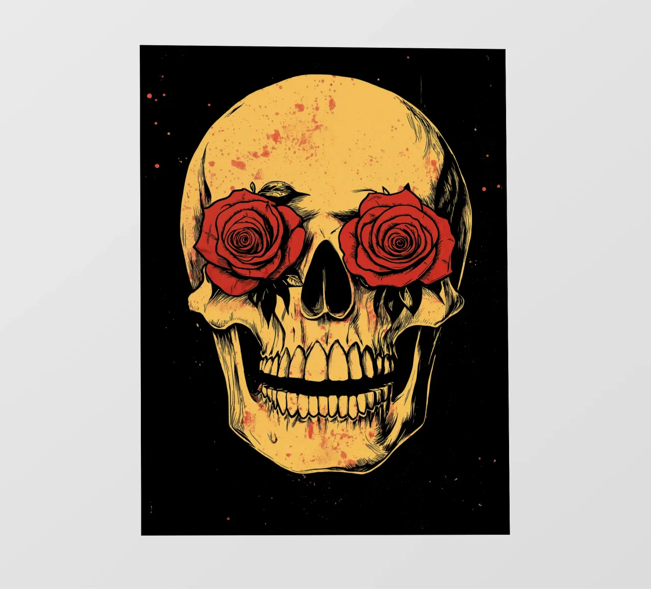 Teschio con rose | Memento Mori Deluxe telo in pvc da Autofocus