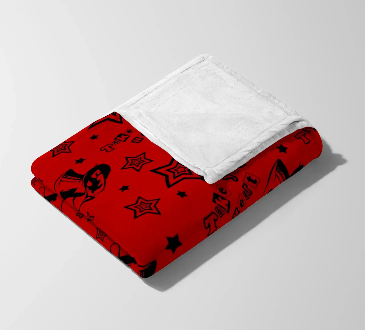 Take your heart pattern fleece blanket by Loobs