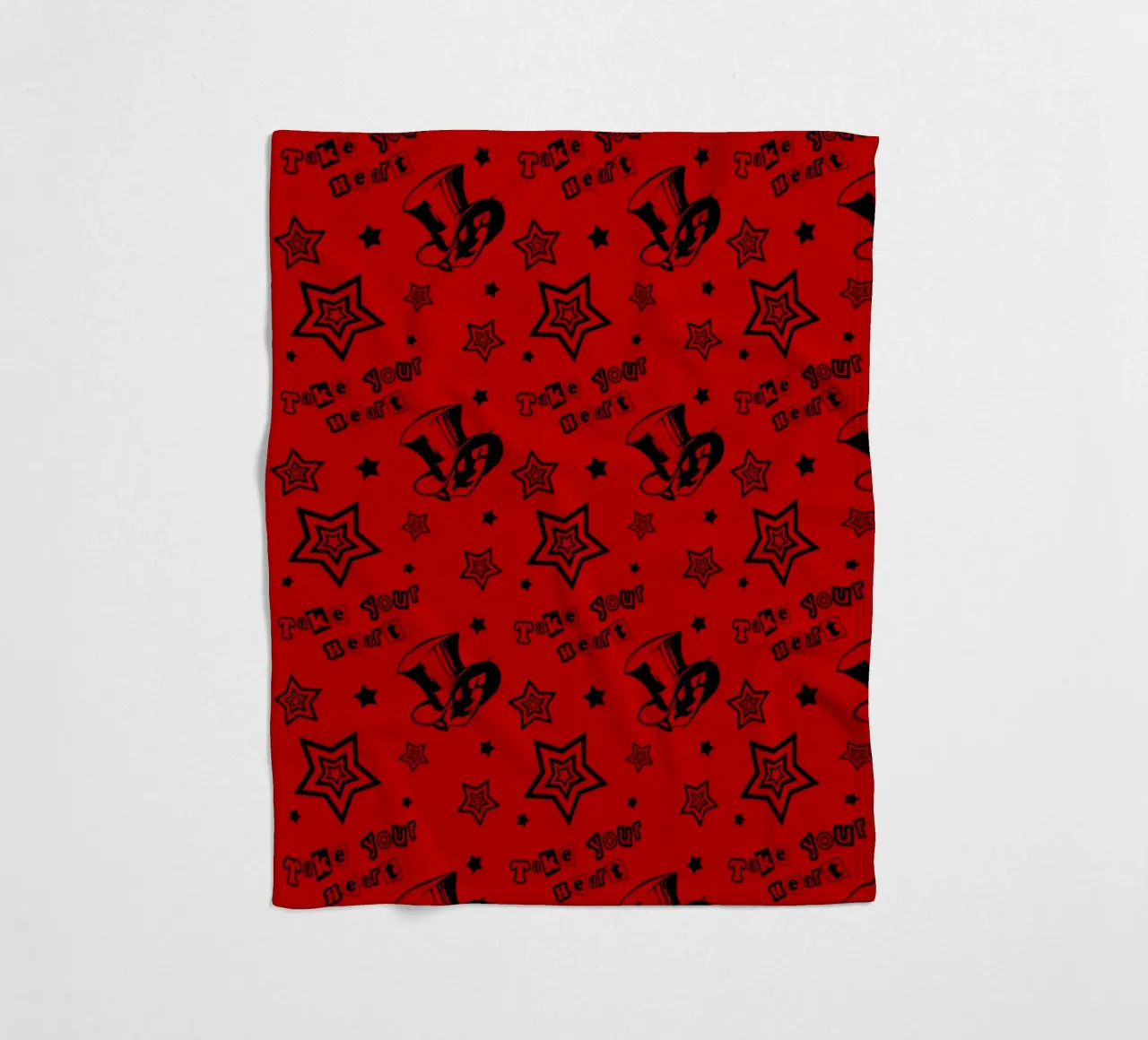 Take your heart pattern fleece blanket by Loobs