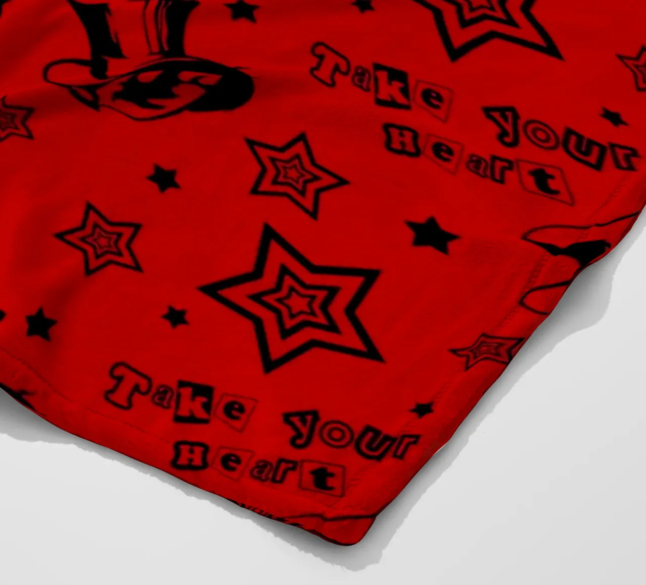 Take your heart pattern fleece blanket by Loobs