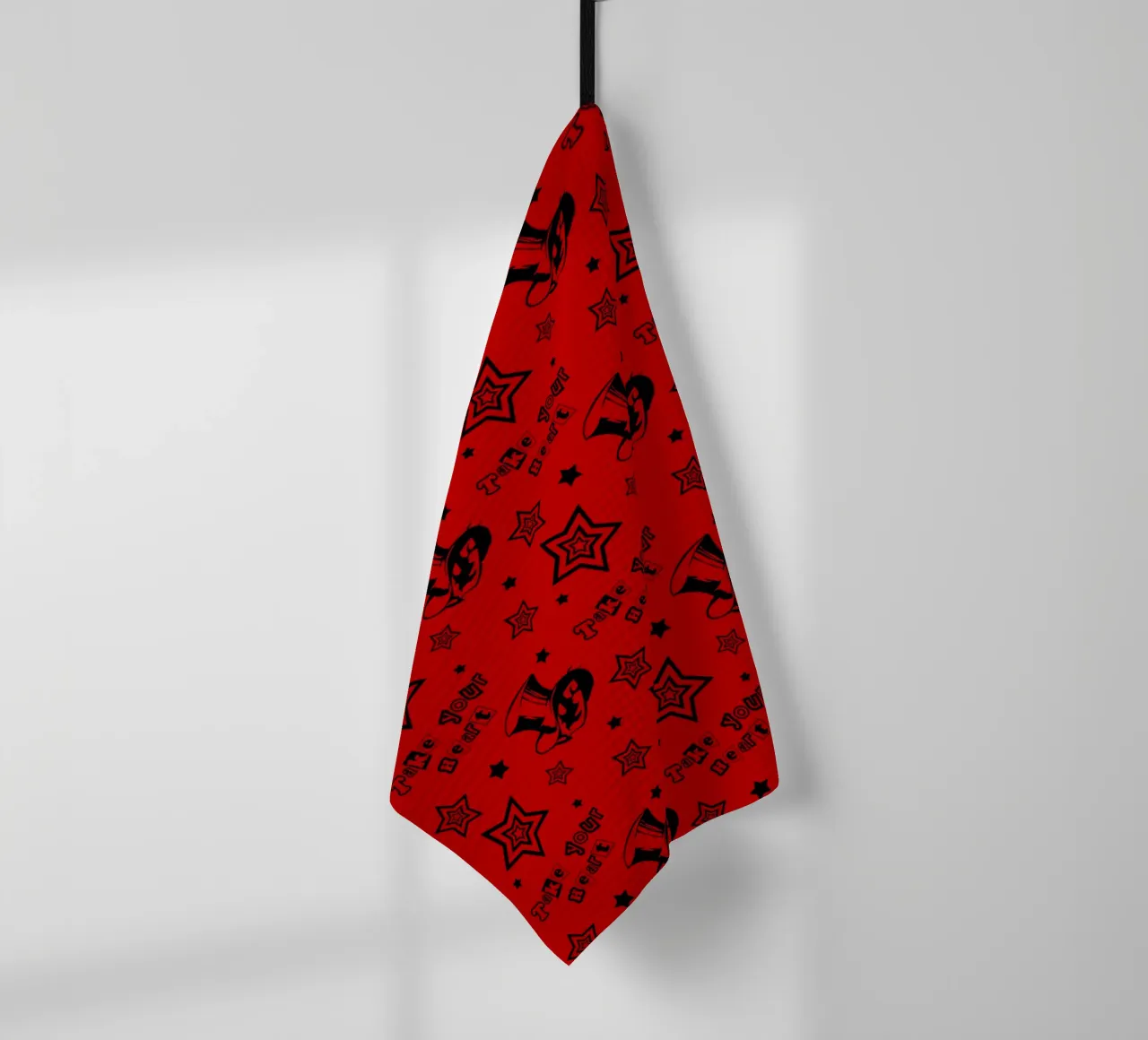 Take your heart pattern tea towel by Loobs