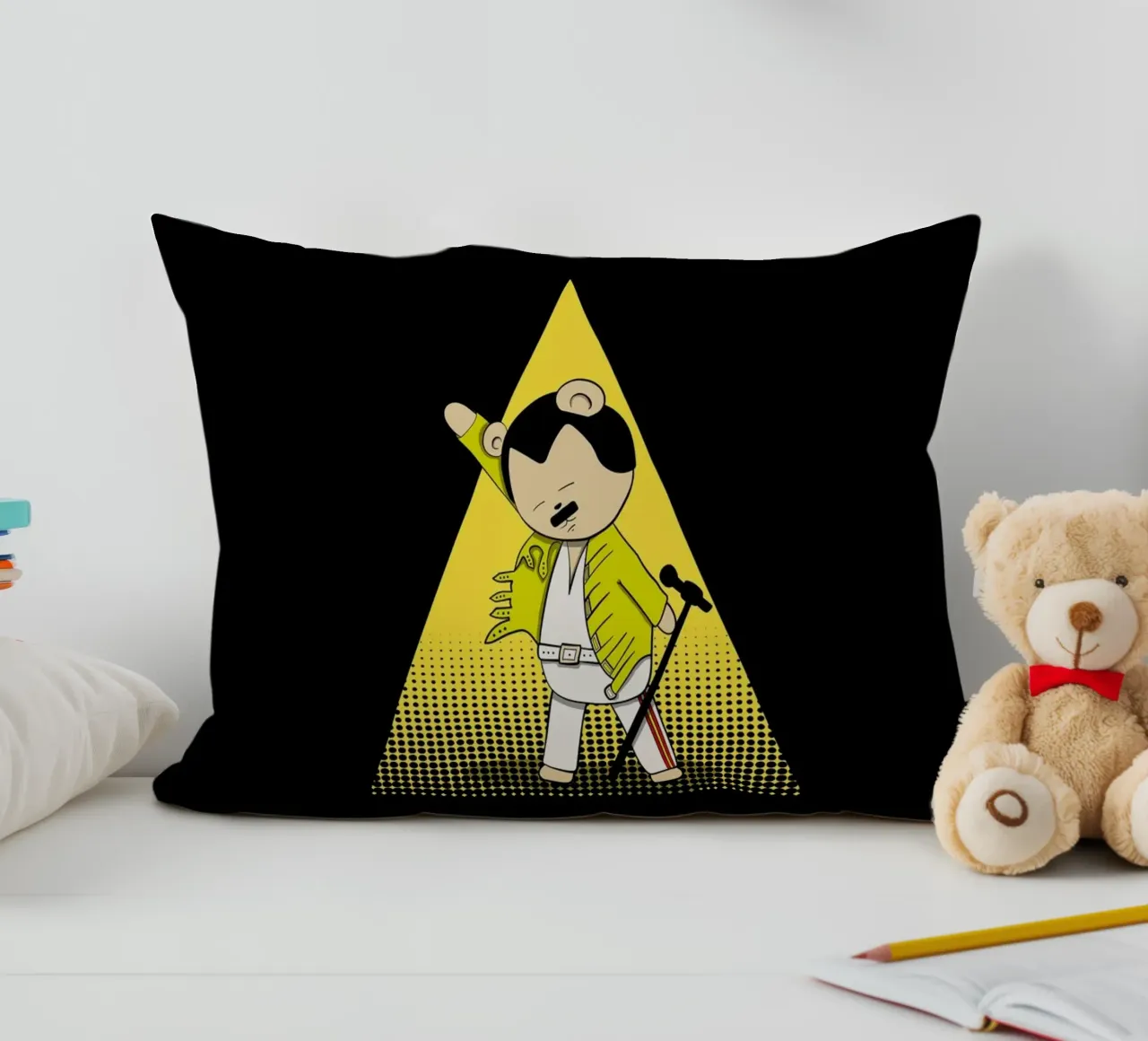 Teddy Mercury sotto i riflettori cuscino da Loobs