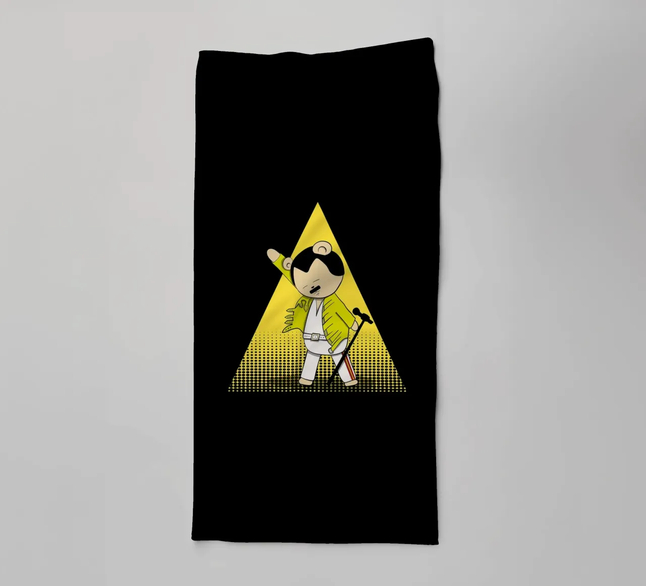 Teddy Mercury im Rampenlicht Handtuch von Loobs