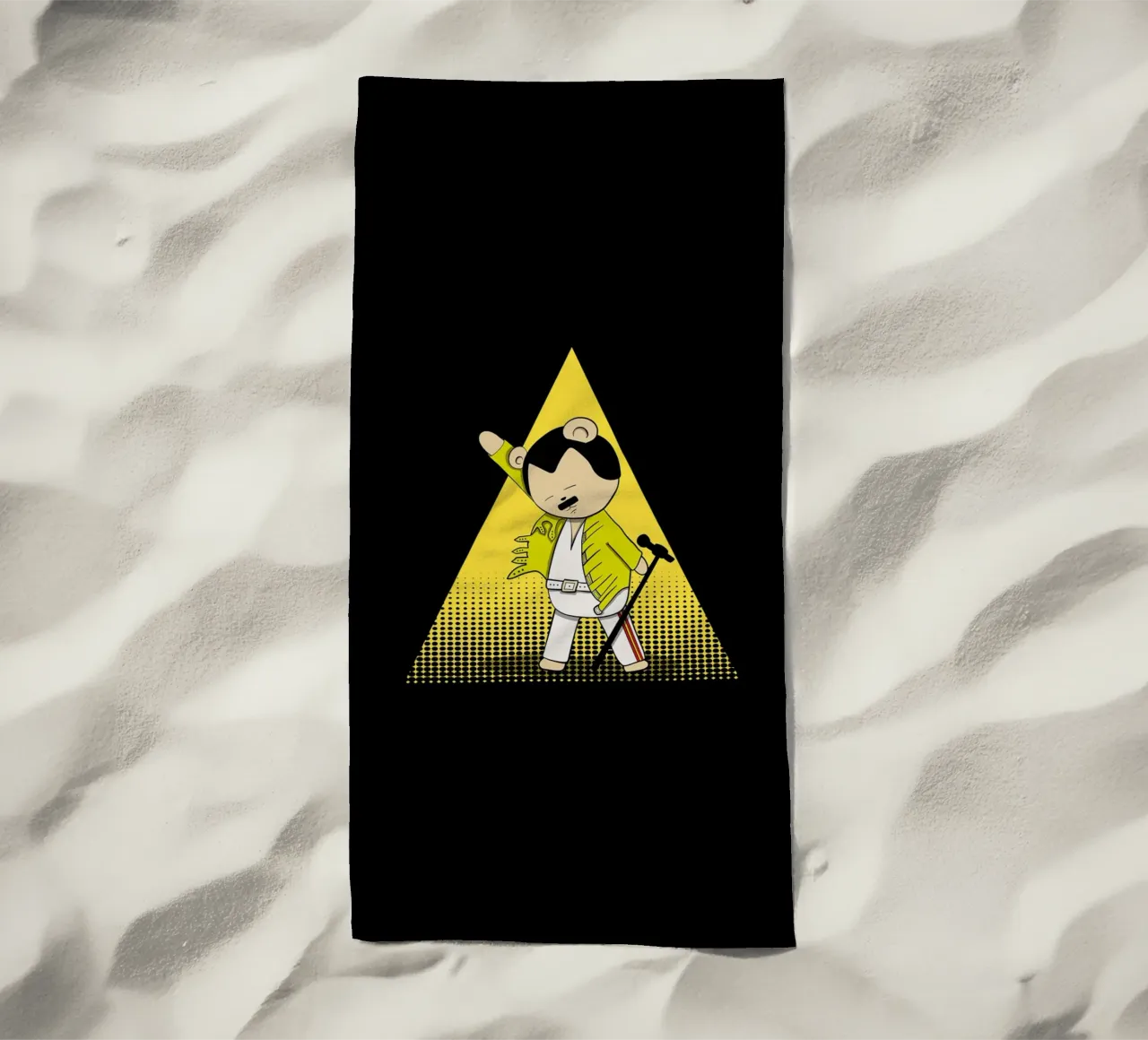 Teddy Mercury under the spotlight beach towel by Loobs