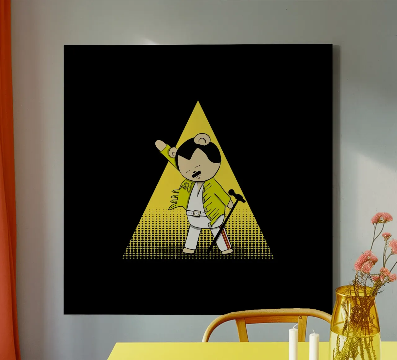 Teddy Mercurius in de schijnwerpers canvas van Loobs