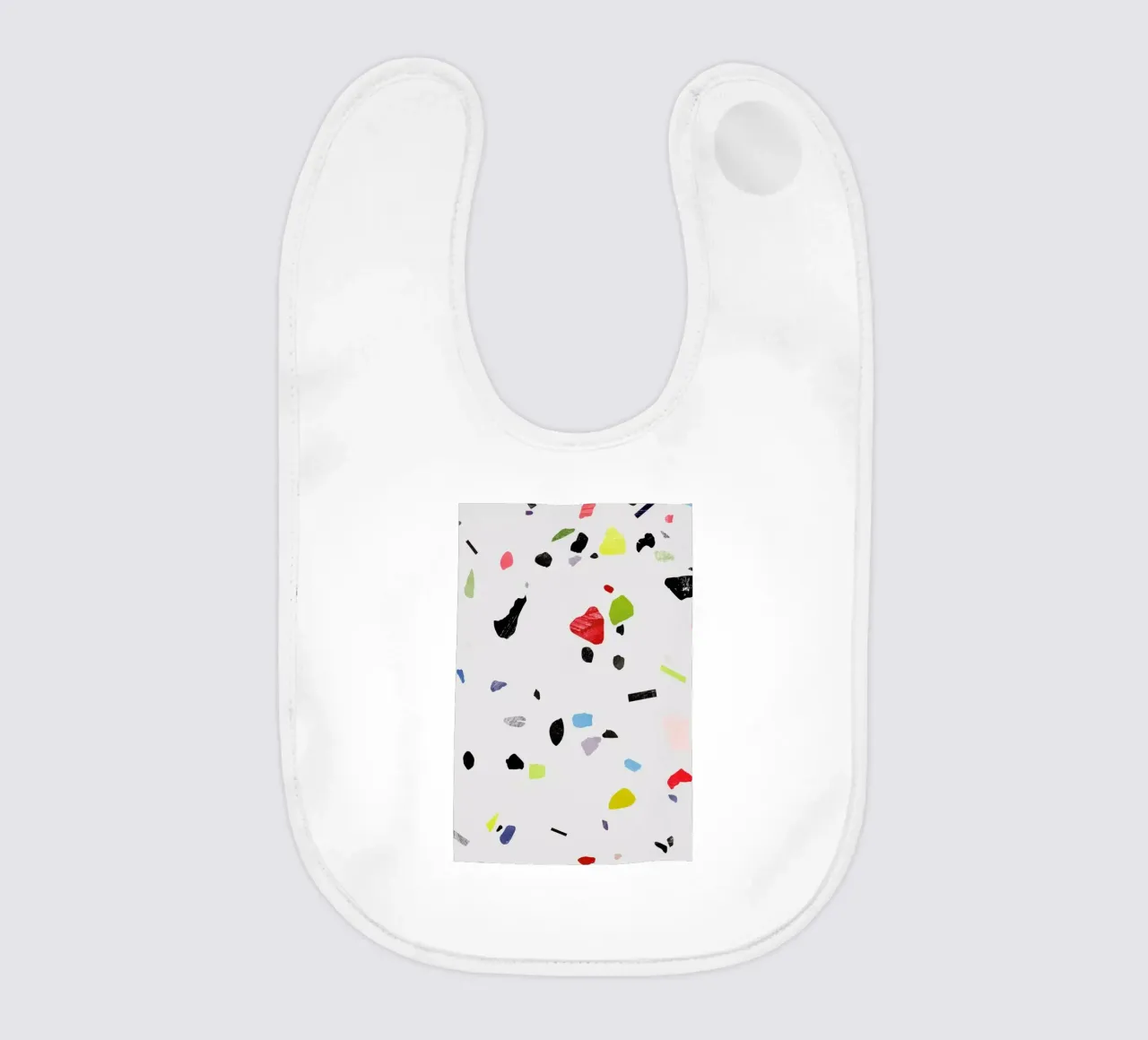 Painted terrazzo 1 baby bib by STUDIO LEEMO