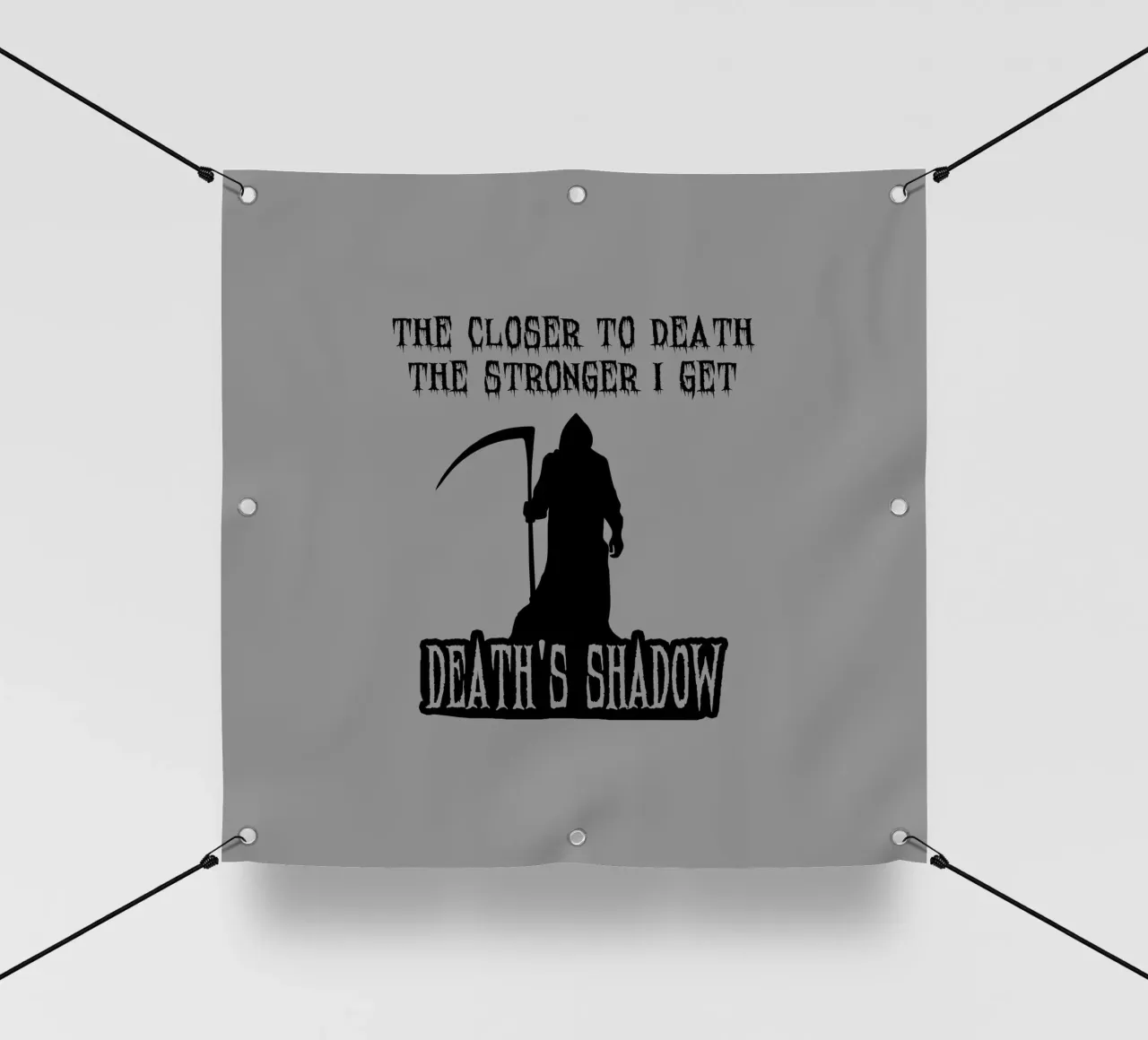 Più mi avvicino alla morte, più divento forte - L'ombra della morte telo in pvc da Loobs