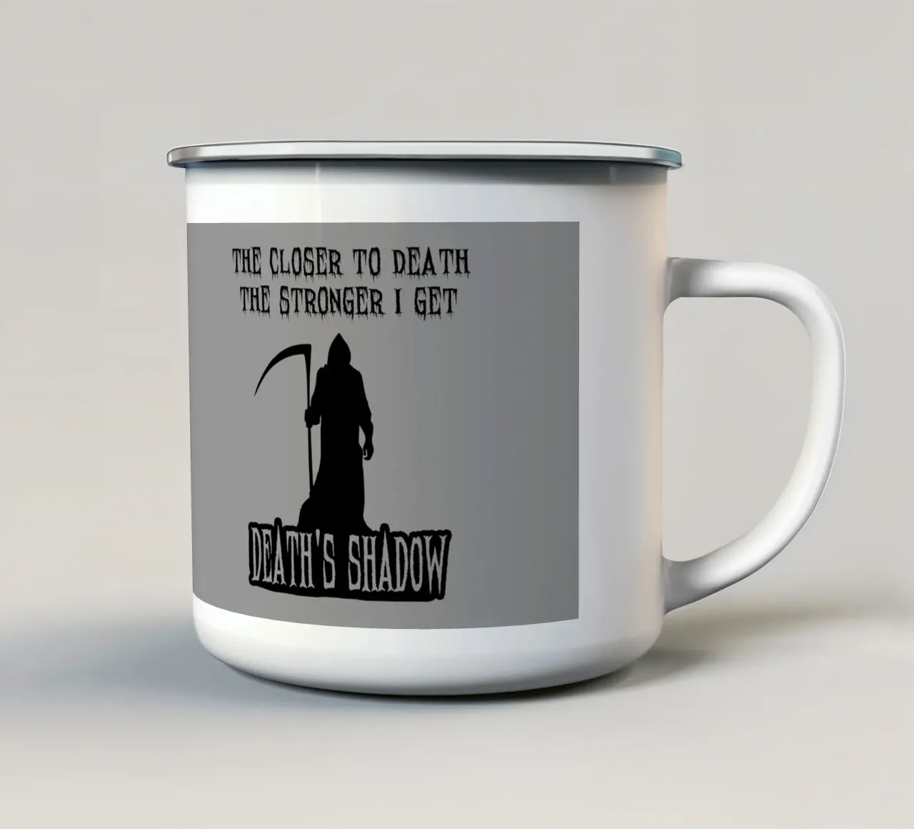 Più mi avvicino alla morte, più divento forte - L'ombra della morte tazza in smalto da Loobs