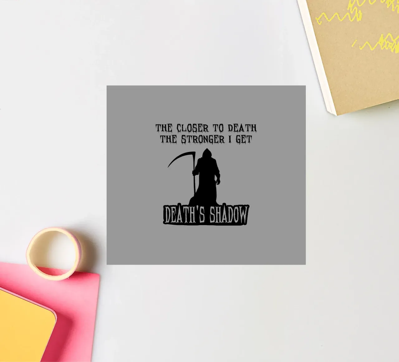 Je näher ich dem Tod komme, desto stärker werde ich - Death's Shadow Sticker von Loobs