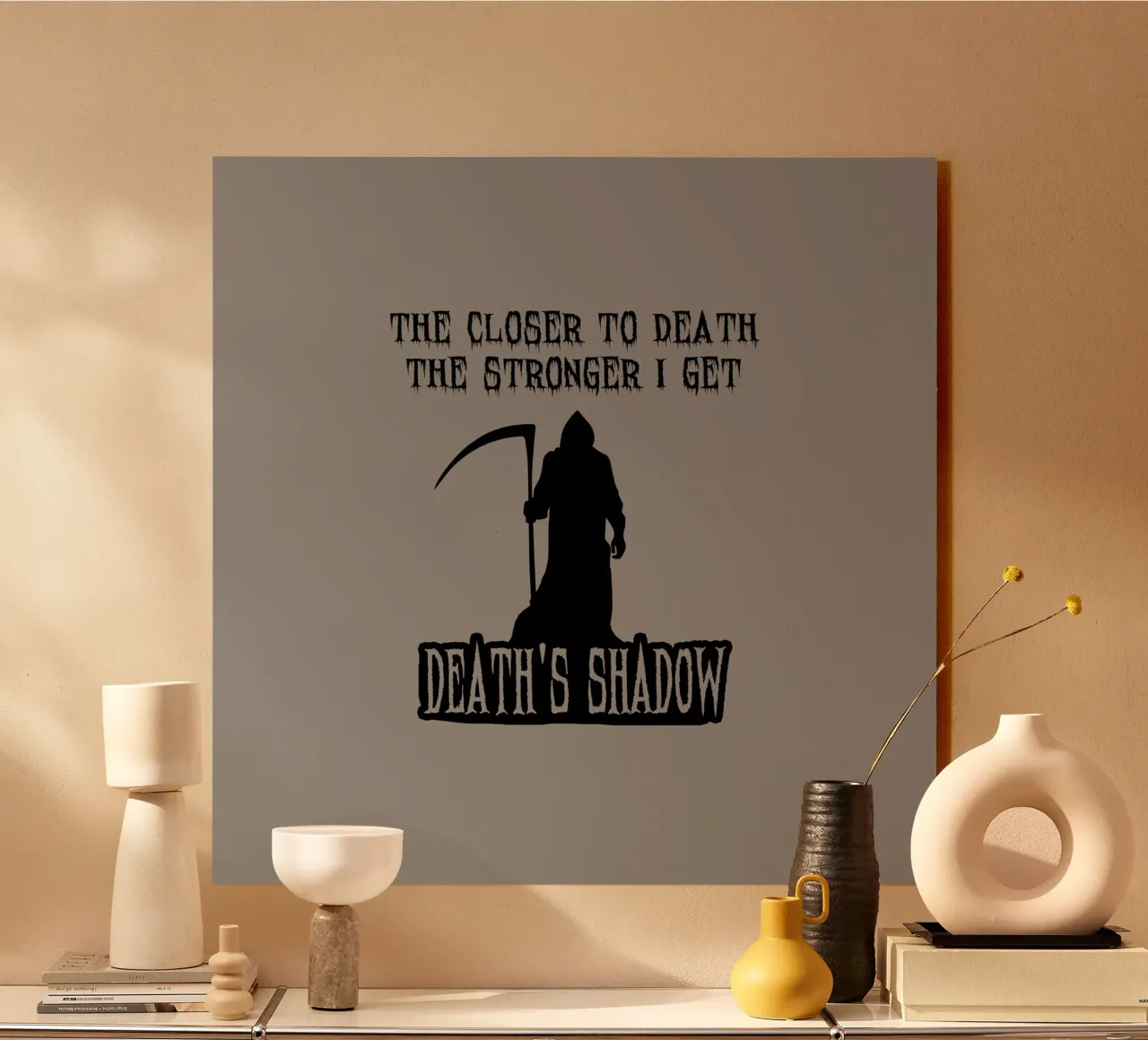 The closer to death the stronger I get - Death's Shadow acrylic glass by Loobs