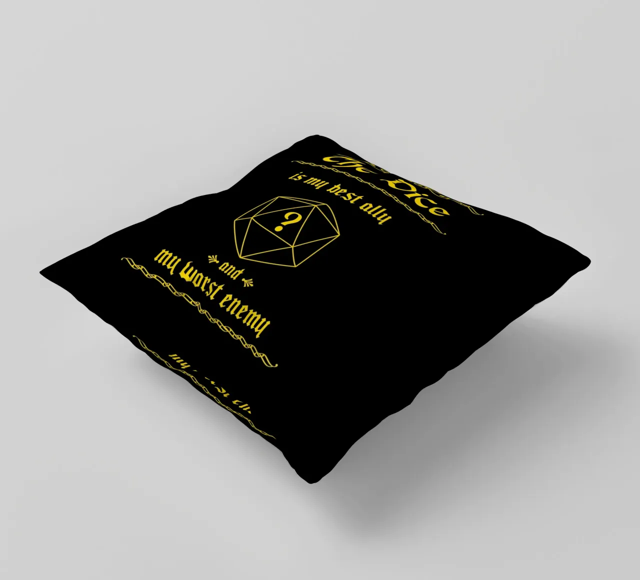 The dice is my best ally and my worst enemy decorative cushion by Loobs