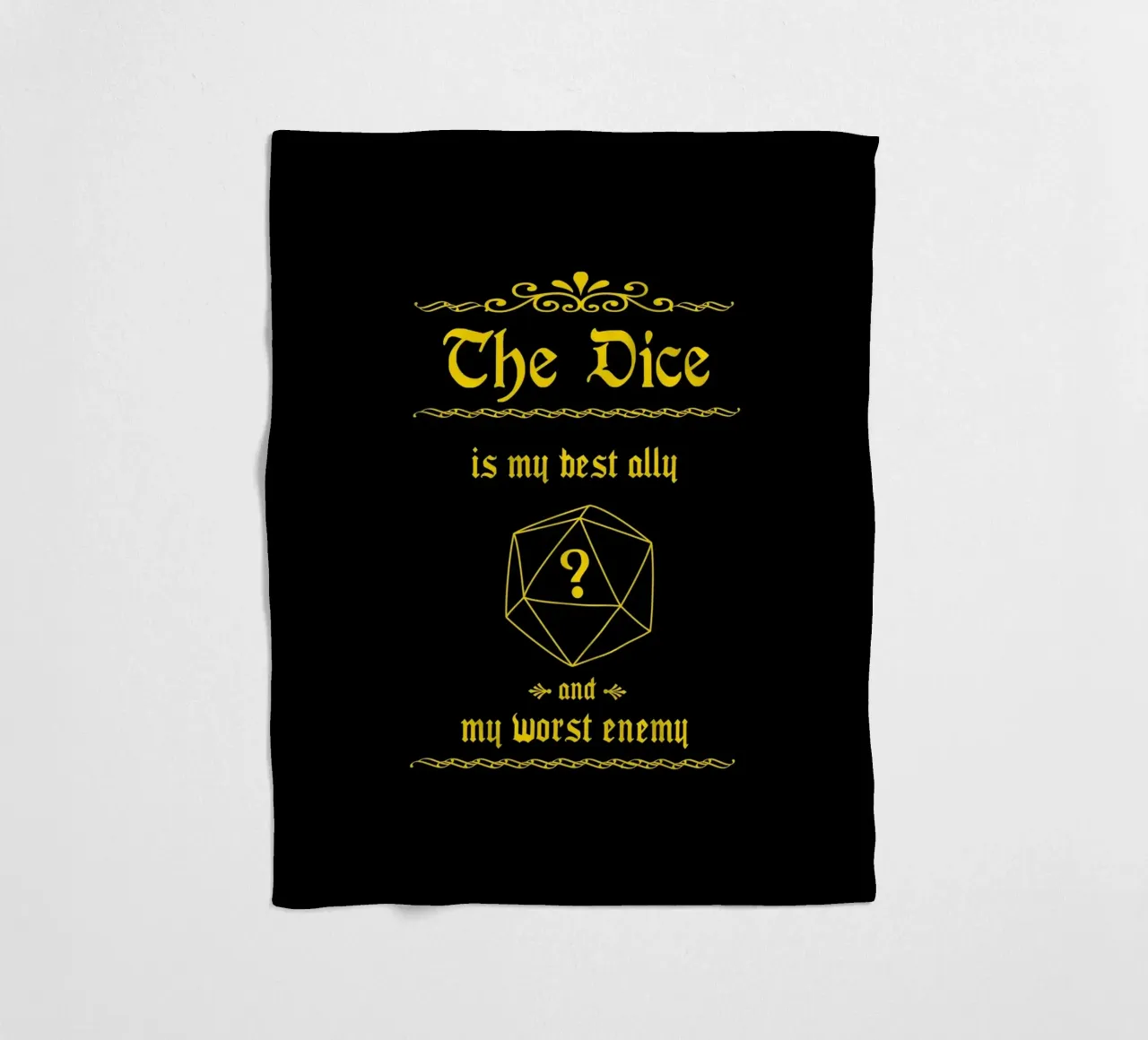 The dice is my best ally and my worst enemy fleece blanket by Loobs