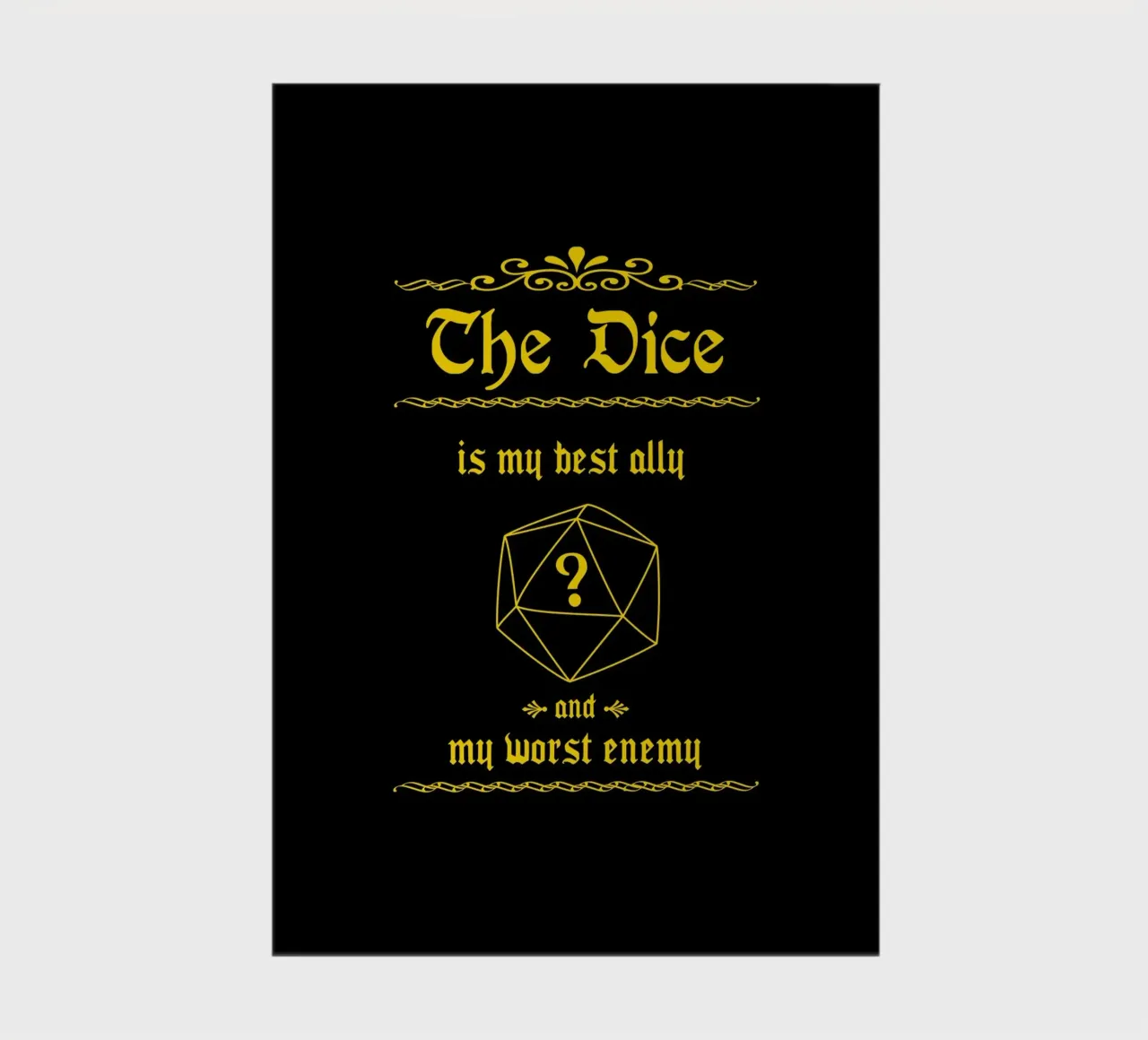 The dice is my best ally and my worst enemy notebook by Loobs