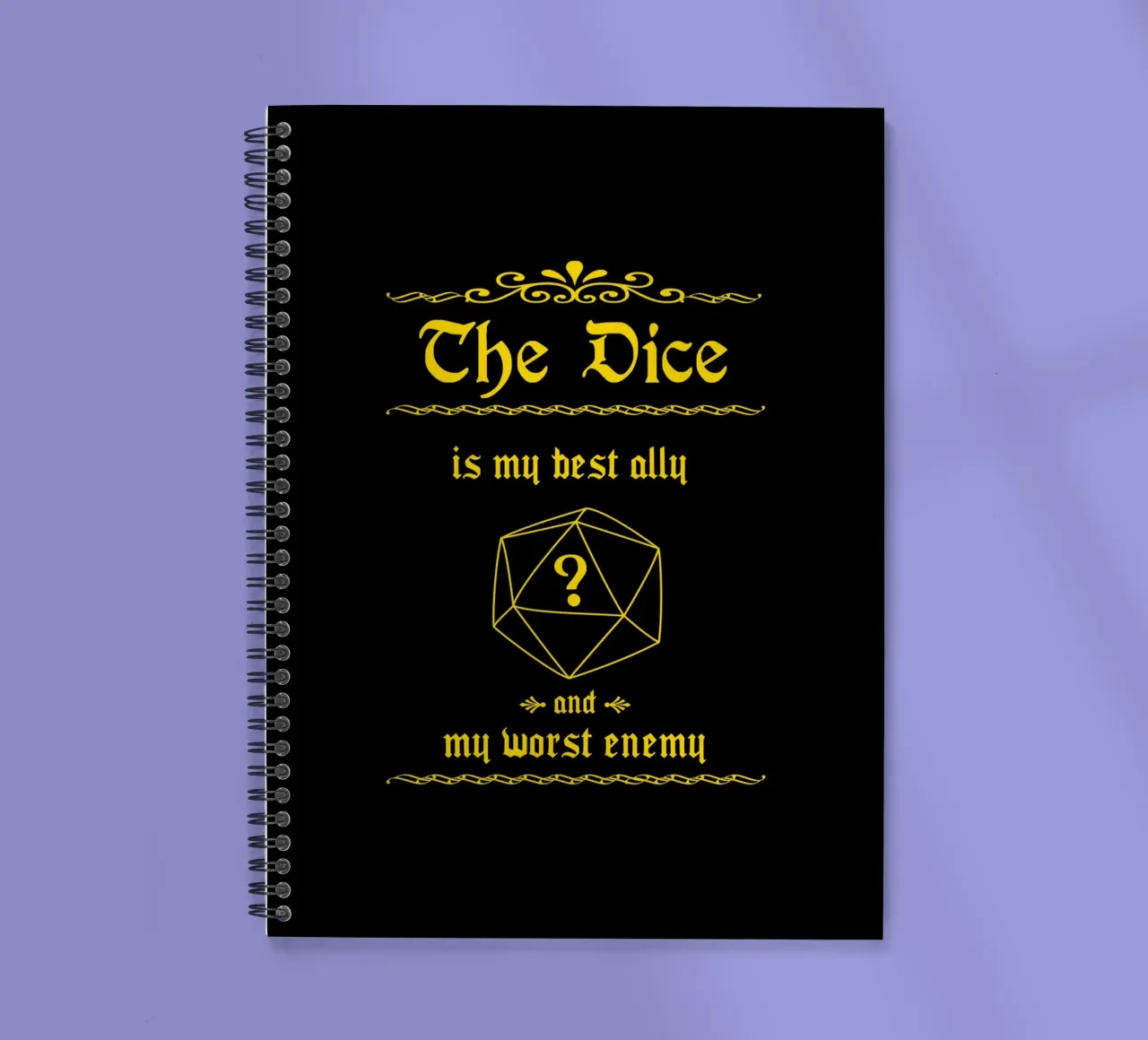 The dice is my best ally and my worst enemy spiral notebook by Loobs