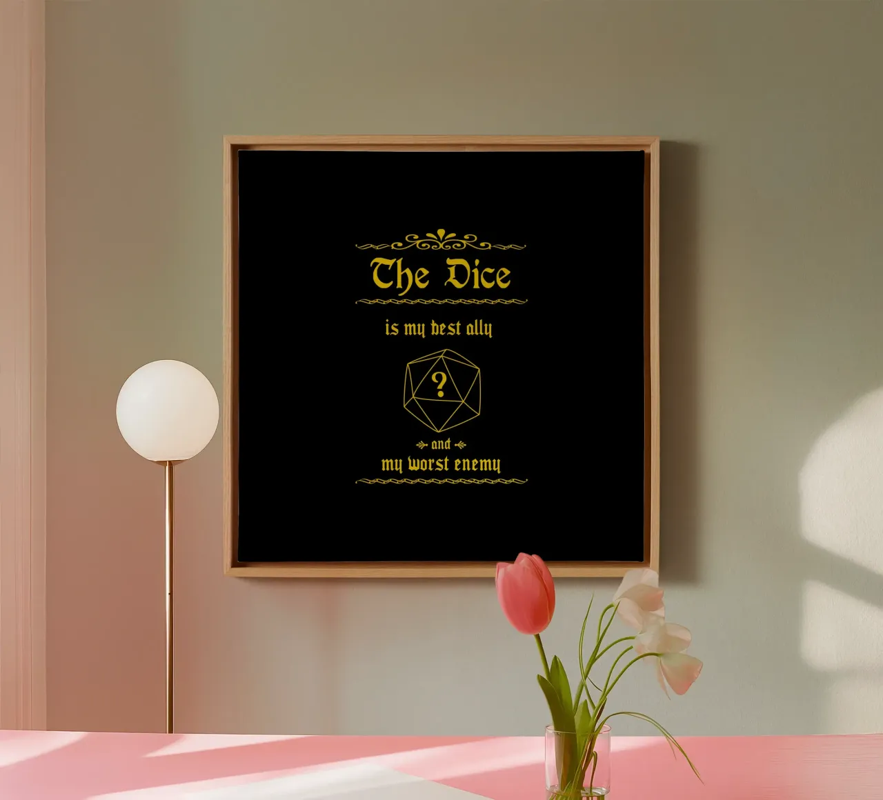 The dice is my best ally and my worst enemy canvas by Loobs