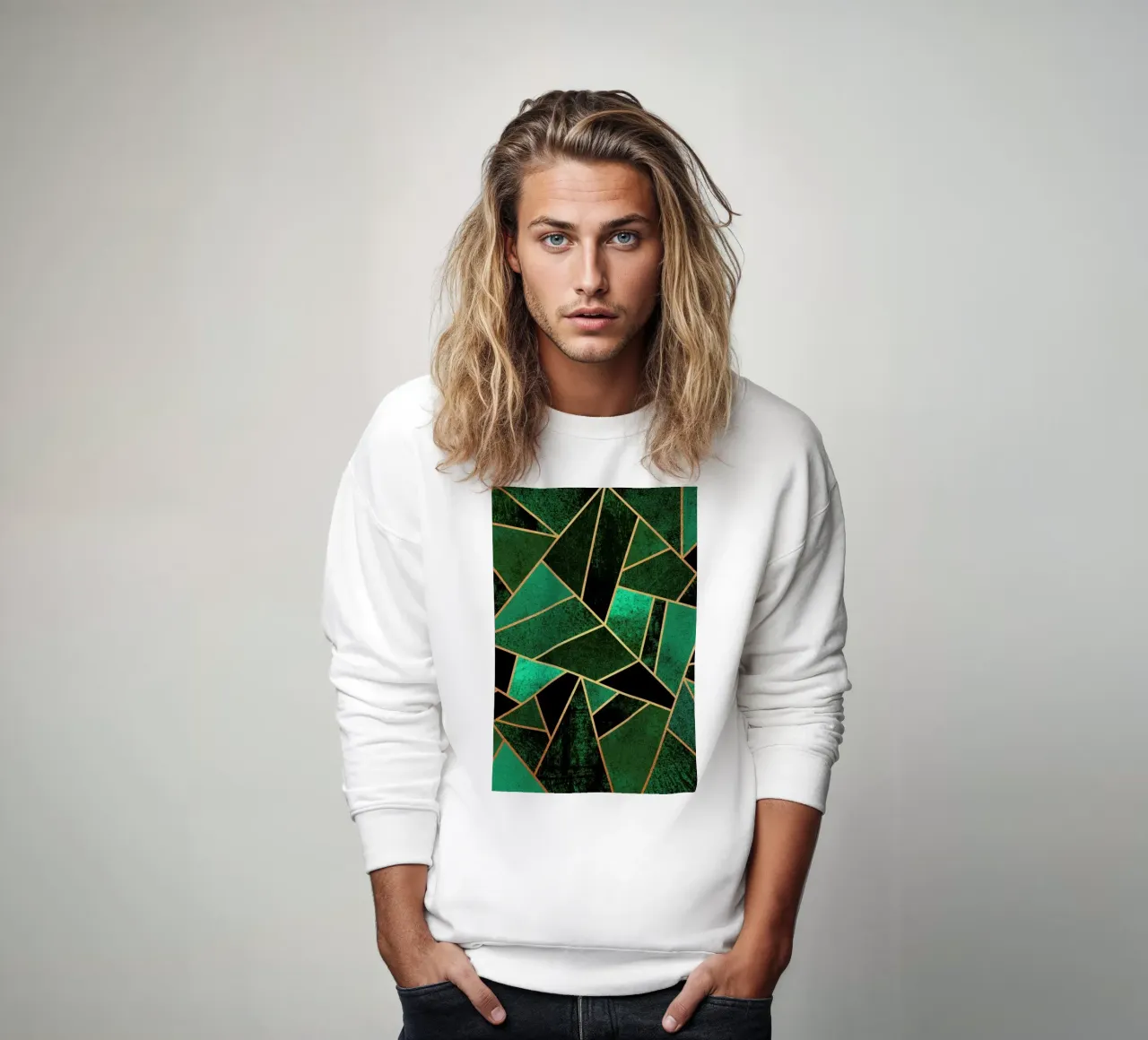 Emerald and Copper sweatshirt by Elisabeth Fredriksson