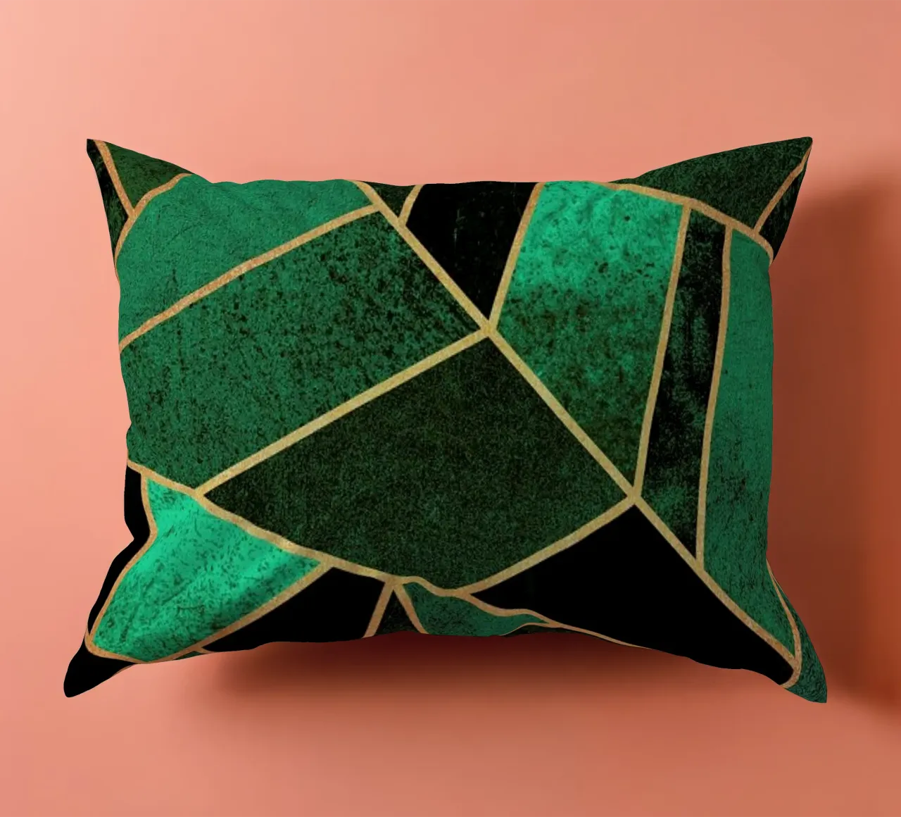 Emerald and Copper cuscino da Elisabeth Fredriksson