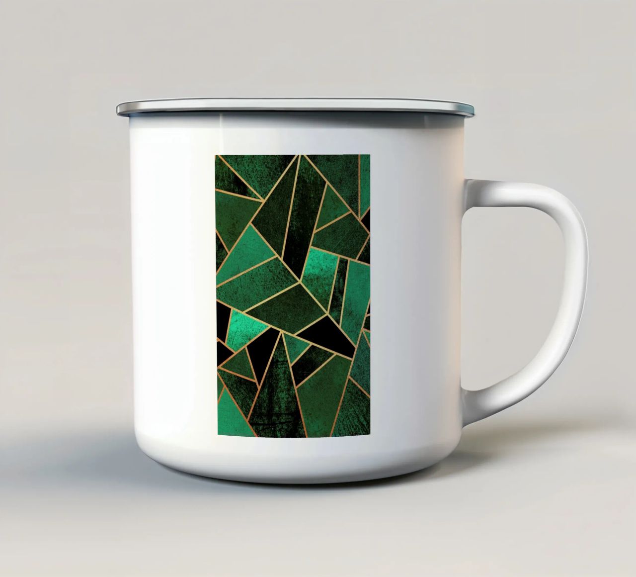 Emerald and Copper tazza in smalto da Elisabeth Fredriksson