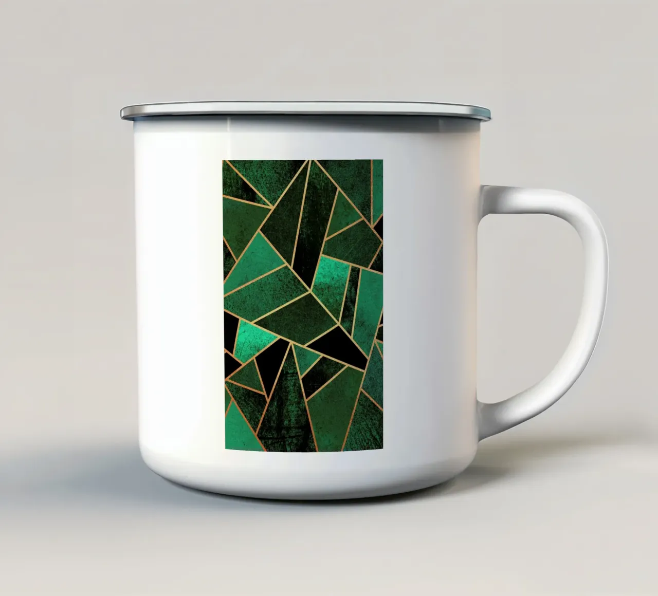 Emerald and Copper taza de esmalte de Elisabeth Fredriksson